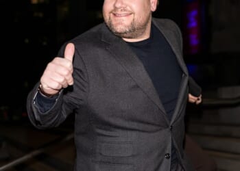 The Gavin & Stacey star has laid down paving slabs outside his £11.5 million North London mansion so he has somewhere to store his bins