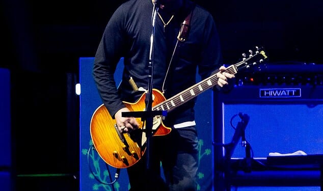 Noel Gallagher on stage at Oasis's 'Live '25' Reunion Tour in Mexico City, a tour which earnt £50million from ticket sales alone