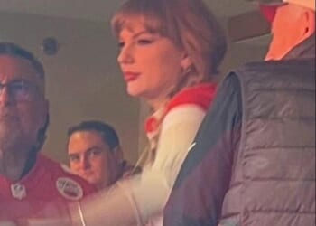 Taylor Swift was spotted cheering Travis Kelce on at the Kansas City Chiefs game on Sunday