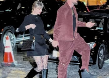 Taylor Swift showed off her killer legs as she and fiance Travis Kelce enjoyed another fancy date night in New York City on Thursday