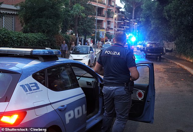 Italian police patrolling the streets of Rome. Investigators are probing after a man was forced to watch as migrants raped his 19-year-old fiancée