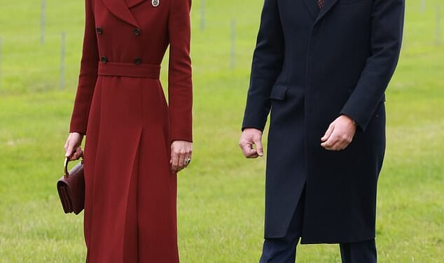 Laura Windsor, dubbed the Queen of Etiquette, says a lady should be able to walk across grass in heels with the same ease as the Princess of Wales (pictured at Windsor Castle in September during Donald Trump's state visit)