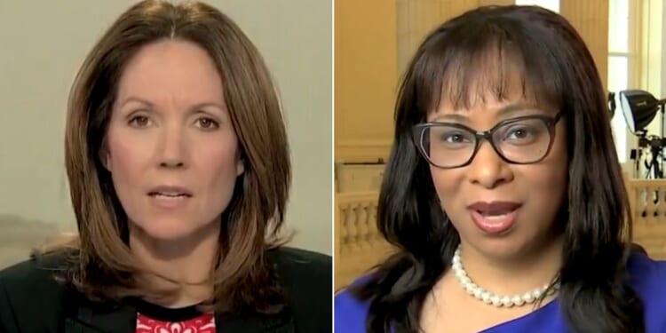 Rep. Janelle Bynum, right, an Oregon Democrat, went to great lengths to avoid answering CSPAN journalist Greta Brawner's questions.