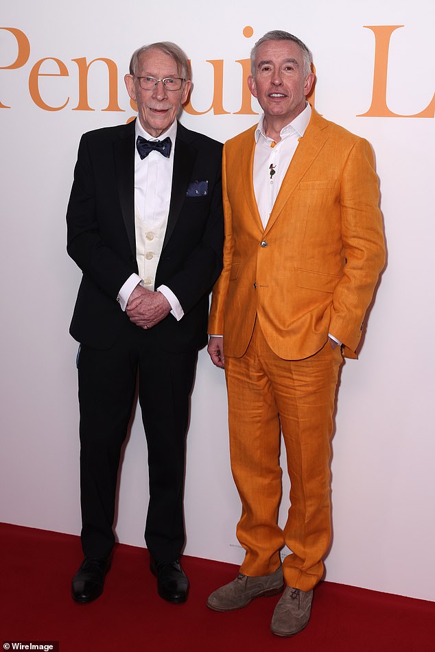 The author, pictured with Steve Coogan at the UK Premier of The Penguin Lessons, at The Curzon Mayfair in April of this year