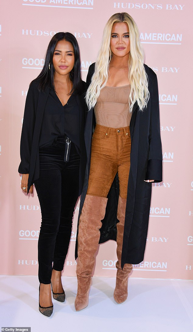 Emma has since founded Khloe Kardashian's (right) wildly popular jeans company Good American, and Kim's shapewear line SKIMS