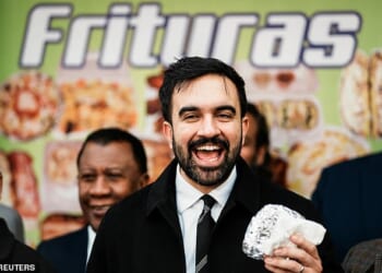 Zohran Mamdani (pictured at a campaign event on Thursday, who loves cricket and Arsenal football club but is rather less keen on Israel and billionaires, is well ahead in the race for New York City mayor