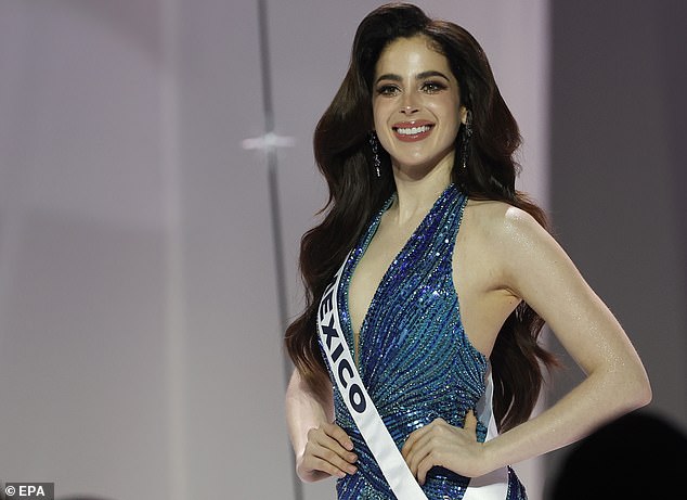 Miss Universe contestants staged a mass walkout from one of this year's events in solidarity with Miss Mexico (pictured), after the president reprimanded her for showing 'no respect'
