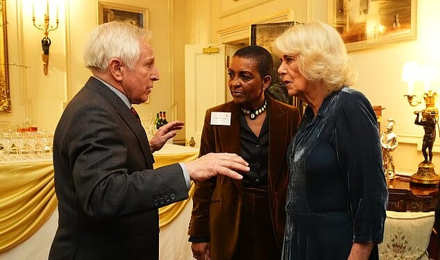 The monarchy has to change to more 'in tune' with the country, David Dimbleby has said. Above: The broadcaster with Queen Camilla at a Clarence House reception in March