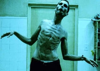 The most dramatic celebrity film transformations: From Christian Bale's extreme 62lbs weight loss (pictured) to Cillian Murphy's 'almond a day diet' and Charlize Theron piling on the pounds