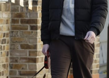 Freddy, who has moved into his grandmother's house in Bermondsey, south-east London, was spotted going for a walk yesterday. He also seems to have won the battle with his ex over who would keep their dog, Pablo