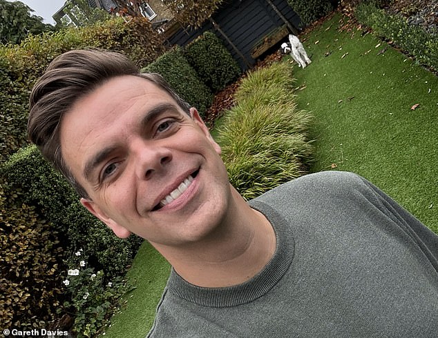 Upbeat: Gareth Davies thinks an artificial lawn is great for dog owners