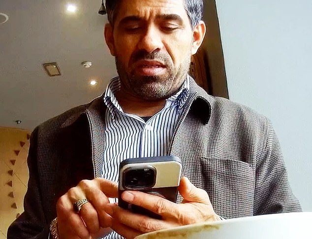 A man named Shaxawan Jamal (pictured, in covert footage) was last week unmasked by undercover BBC reporters as the King of the Mini Mart - a ringleader in a shady Kurdish organised crime network which operates in plain sight on Britain's high streets