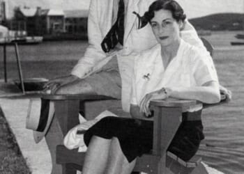 Lord and Lady Powerscourt in Bermuda after World War II