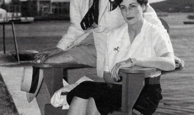 Lord and Lady Powerscourt in Bermuda after World War II