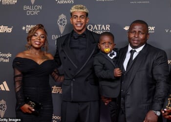 Lamine Yamal failed to win the Ballon d'Or having surrounded himself with his family at the ceremony in Paris