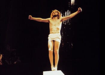 Audience members were warned about an 'depiction of the crucifixion' for the upcoming Jesus Christ Superstar musical. Pictured: The musical in 1972