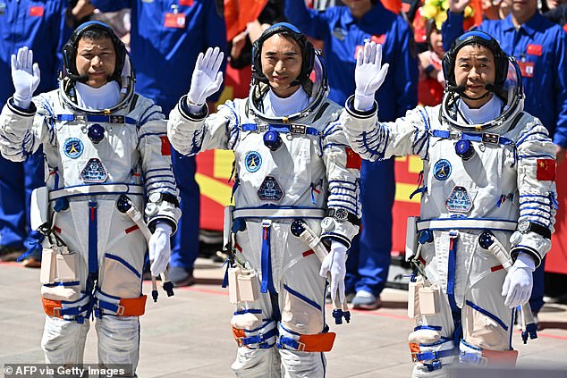 Astronauts Chen Dong, Chen Zhongrui, and Wang Jie (Pictured) have been stranded on the Chinese space station Tiangong until their return vehicle can be repaired
