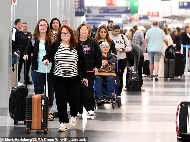 The ground stop was issued at 11.24am because flight delays were averaging 15 minutes and steadily rising