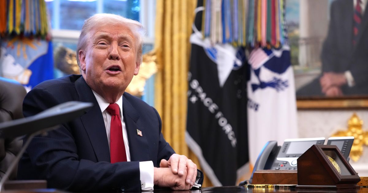President Donald Trump delivers remarks during a meeting with New York City Mayor-elect Zohran Mamdani in the Oval Office of the White House on Nov. 21, 2025, in Washington, D.C.