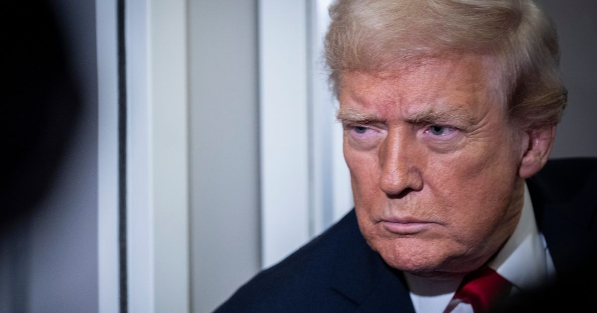 President Donald Trump speaks to reporters aboard Air Force One as it heads for Florida during his trip to Mar-a-Lago in Palm Beach, Florida, on Nov. 25, 2025.