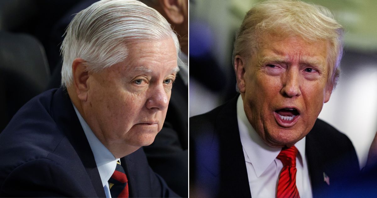 President Donald Trump had heated words with GOP leadership, including South Carolina Sen. Lindsey Graham, left.