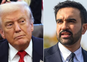 President Donald Trump announced he will meet Friday with New York City Mayor-elect Zohran Mamdani, right.