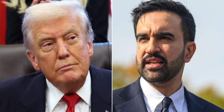 President Donald Trump announced he will meet Friday with New York City Mayor-elect Zohran Mamdani, right.