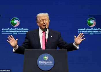 Donald Trump cracked himself up at the U.S.-Saudi Investment Forum on Wednesday, November 19, 2025, when he joked that transgender people and the concept of 'liberal' doesn't exist in Saudi Arabia