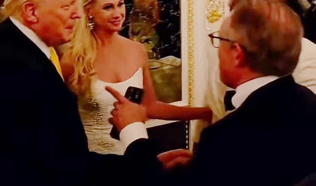 Trump greeted Eric Metaxas at the Friday wedding. During the exchange, Trump said that Metaxas would get him into heaven