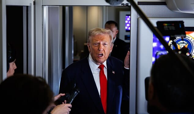 President Donald Trump tore into Late Night host Seth Meyers on Saturday, calling him a 'deranged lunatic' and blasting his criticism of Trump as 'illegal'