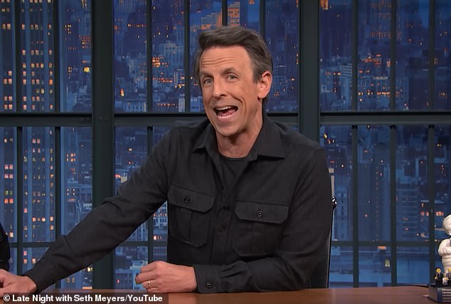 The president shared his ire on his Truth Social page, apparently in response to a recent segment Meyers did on his show in which the comedian mocked Trump for his comments about steam catapults