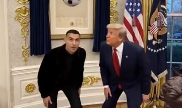 Donald Trump followed up meeting Ronaldo by posting an AI video of them playing soccer