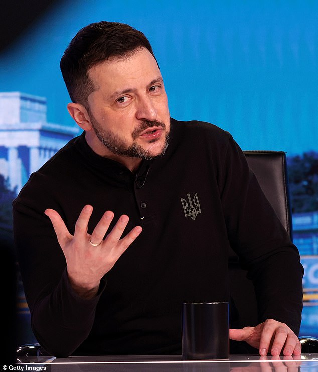 Zelensky (pictured on February 28) is expected to hold a crisis phone call with Mr Trump early next week