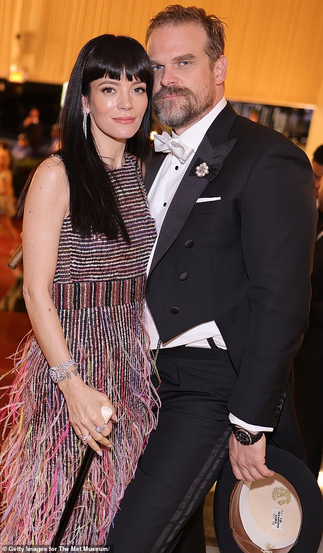 Lily Allen and David Harbour at the 2022 Met Gala in New York