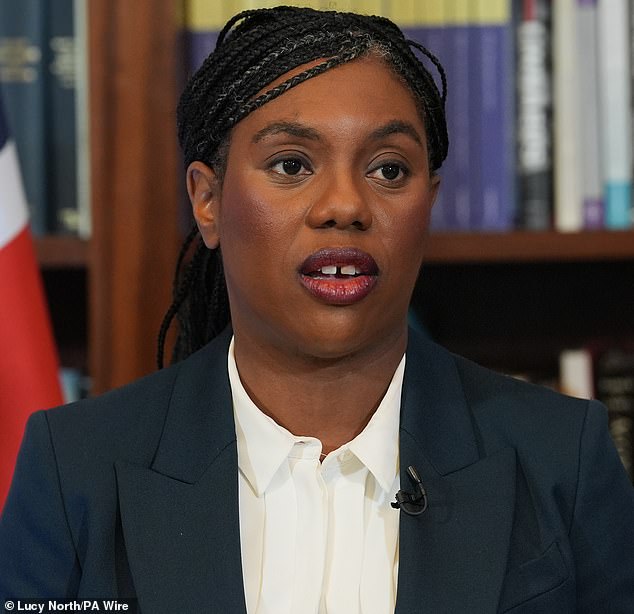 Tory leader Kemi Badenoch said Ms Reeves should 'have the balls' to admit freezing income tax thresholds would breach Labour's manifesto promise not to raise taxes on working people