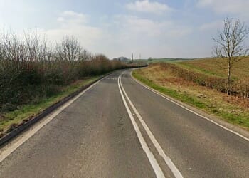 The collision, involving a Vauxhall Meriva and a Suzuki Alto, occurred on Common Lane in Pleasley (pictured), at around 6.20am on Thursday