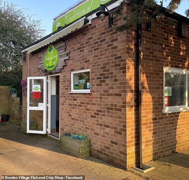 Bredon Village Fish and Chip Shop in Bredon, Worcestershire, is pictured