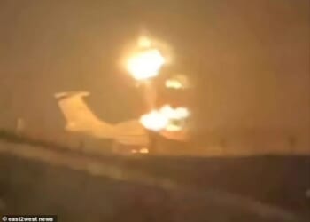 A Ukrainian onslaught hit a major Russian aircraft manufacturing plant, triggering a 'glow like after a nuclear explosion'