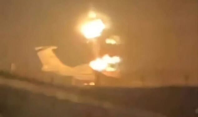 A Ukrainian onslaught hit a major Russian aircraft manufacturing plant, triggering a 'glow like after a nuclear explosion'