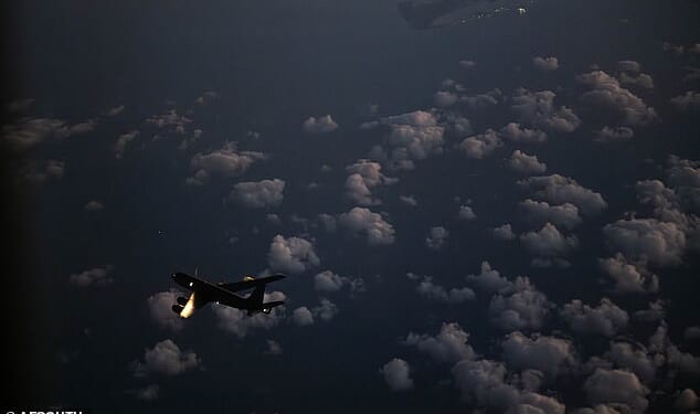 The Air Force announced that last night a B-52 - along with KC-135 Stratotankers and fighter jets - 'conducted a bomber attack demo' in the Southern Command area of operation set up to deter illegal drug runners from Venezuela.