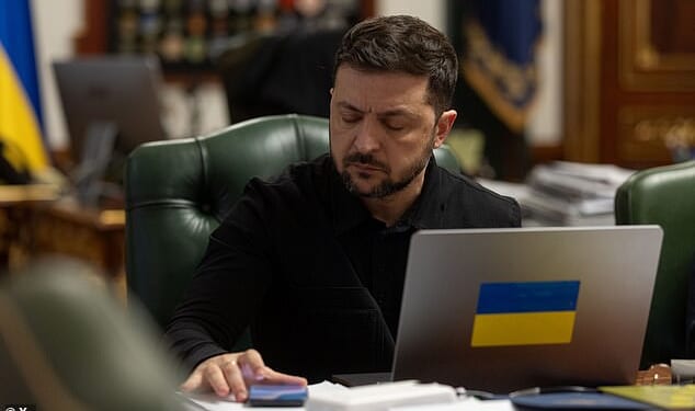 Volodymyr Zelensky sent his gratitude to a fuming Donald Trump following his proposed peace plan for ending the war in Ukraine