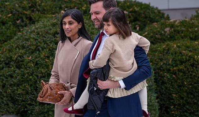 Second Lady Usha Vance was spotted wearing her wedding ring today at the traditional turkey pardoning Thanksgiving ceremony at the White House