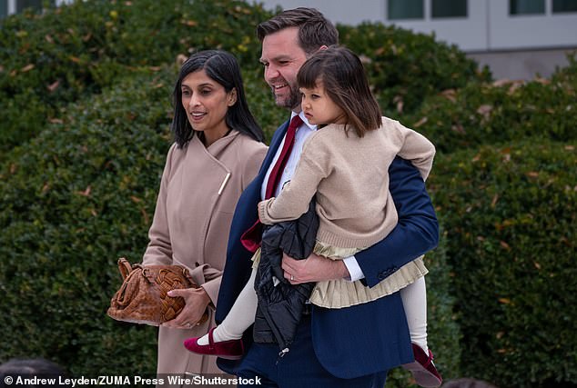 Second Lady Usha Vance was spotted wearing her wedding ring today at the traditional turkey pardoning Thanksgiving ceremony at the White House