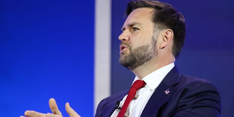 Vice President J.D. Vance speaks during the Make America Healthy Again summit in Washington, D.C., on Nov. 12, 2025.