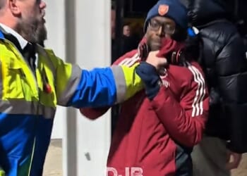 AFTV broadcaster Ty clashed with a steward after Arsenal's 2-2 draw at Sunderland