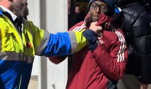 AFTV broadcaster Ty clashed with a steward after Arsenal's 2-2 draw at Sunderland