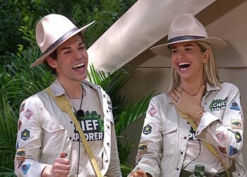 Vogue Williams and Tom Read Wilson finally entered the I'm A Celeb camp during Thursday's episode as they arrived as Bush Camp Chiefs