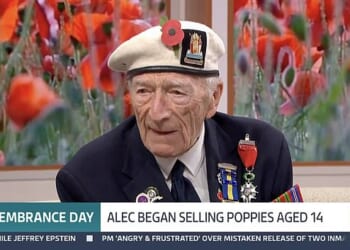 A World War II veteran left Good Morning Britain 's Adil Ray and Kate Garraway 'mortified' after he told the hosts live on air winning the war 'wasn't worth it'