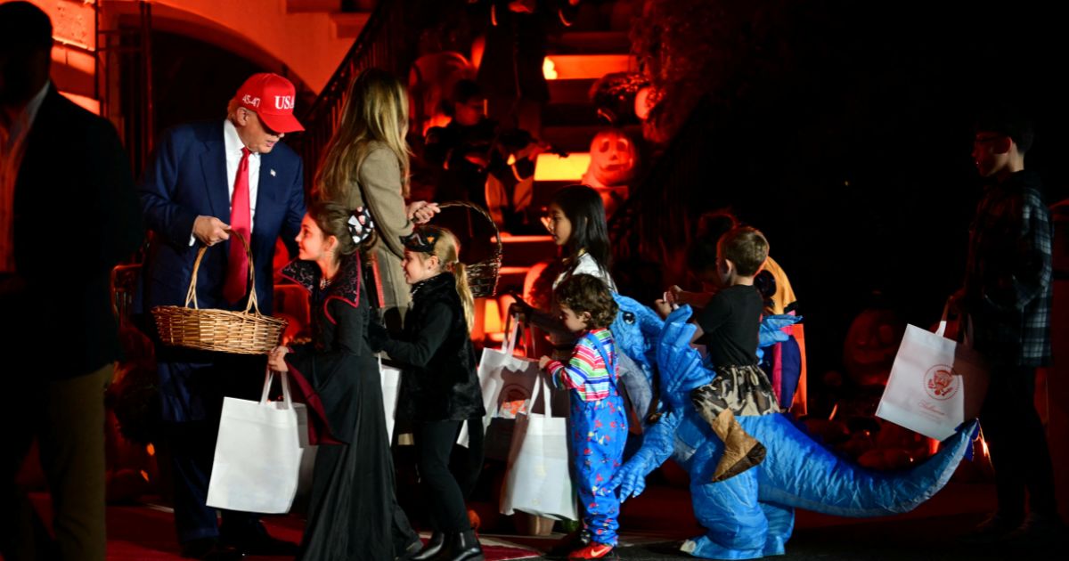 President Donald Trump and First Lady Melania Trump host a Halloween event at the White House in Washington, DC, on Oct. 30, 2025.