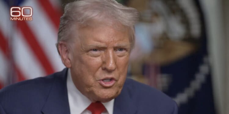 In a "60 Minutes" interview that aired on Sunday, President Donald Trump declined to criticize his administration’s policy on immigration enforcement. (@AFpost / X screen shot)